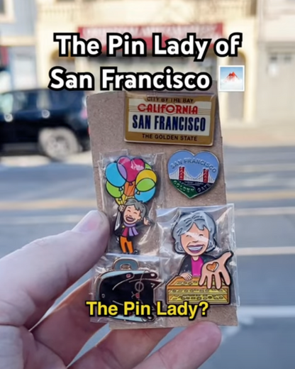 The Pin Lady of San Francisco T-Shirt